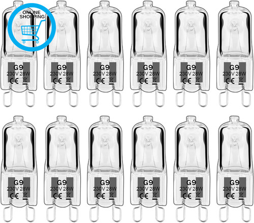 Pack halogen bulbs 28w - g9,