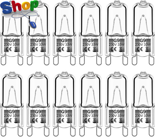 12pack halogen bulbs 33w - g9,
