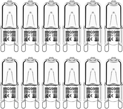 12pack halogen bulbs 33w - 12pack, g9