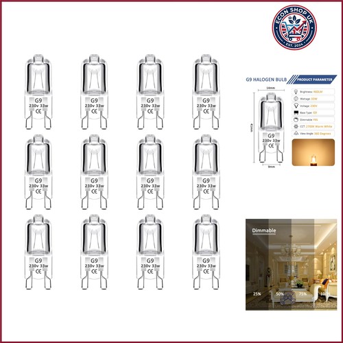33w halogen light bulbs - g9,
